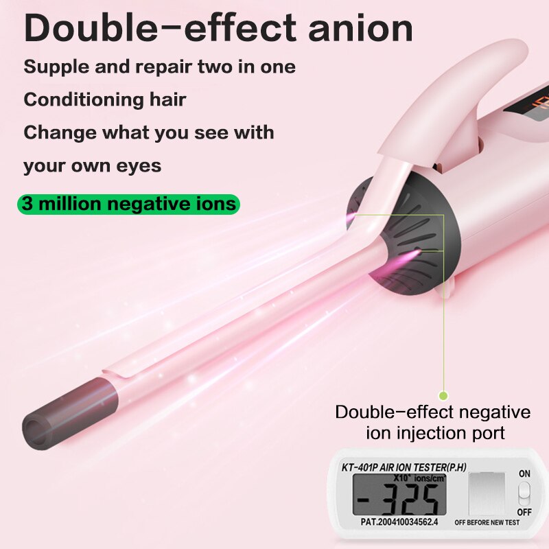 Portable Curling Iron Automatic Curling Iron Electric Ceramic Heating Liquid Crystal Display Rotating Wave Styler Curling Iron