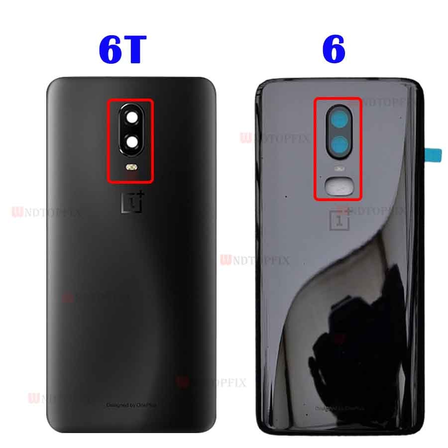 Original Glass For OnePlus 6 6T Back Battery Cover Door Rear Glass Oneplus 7 Pro Battery Cover 1+6T Housing Case + Camera Lens