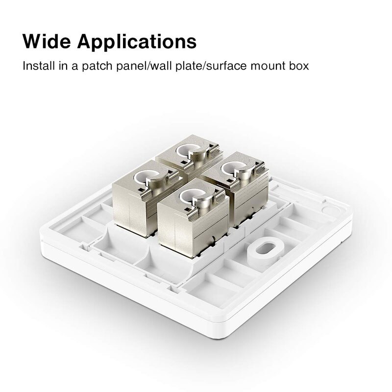 ZoeRax RJ45 CAT 7 herramienta menos STP conector Keystone blindado... Cat7 Keystone de aleación de Zinc de módulo adaptador de acoplador de placa de pared
