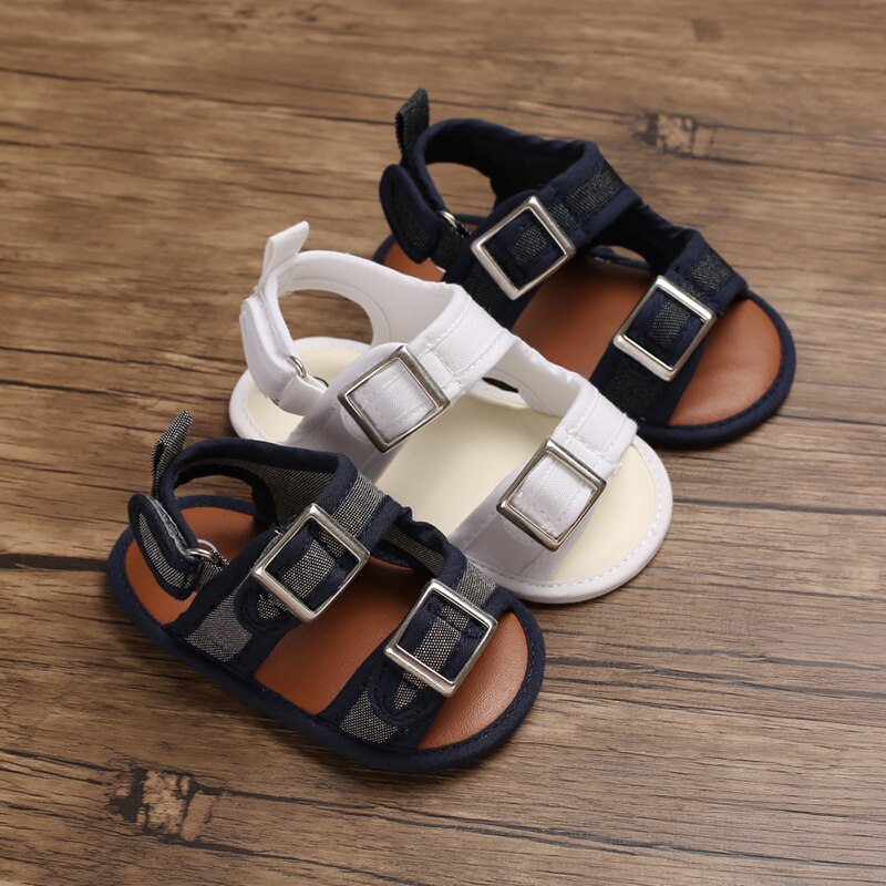 Sandalias de verano Unisex para bebés y niños, zapatos de tela vaquera de lona, zapatos suaves para niños y niñas de 0 a 2 años, zapatos para recién nacidos que caminan por primera vez