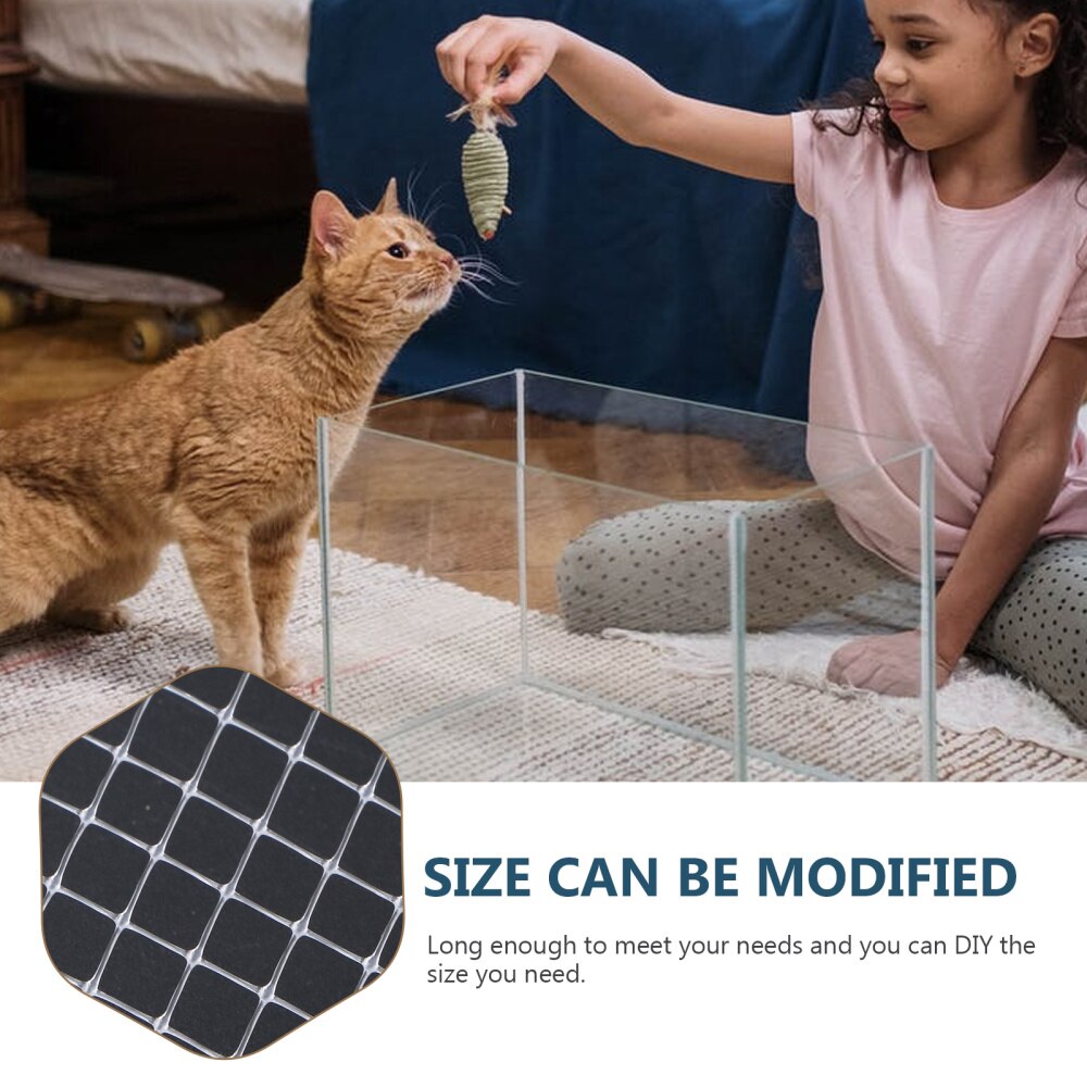 1PC Fish Tank Anti-Jumping Net Aquarium Net Fish Protective Mesh Net (White) Aquarium DIY Invisible Net Clear Mesh Netting