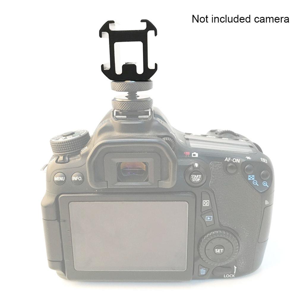 Three Head Connect Shoe Base Set Use On Camera Mount Microphone Extend Port Metal Adapter For LED Video Light