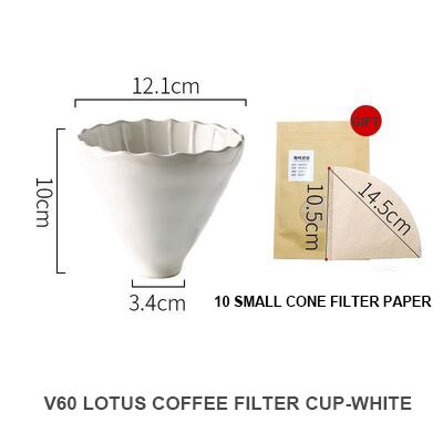 V60 espresso kaffefilter genanvendeligt keramik kaffedrypper tragt dryp kaffemaskine med holder kaffegrej kaffetilbehør