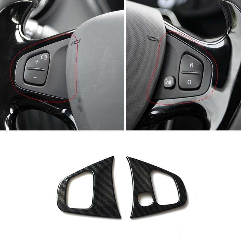 Til renault clio iv clio 4 abs kulfiber front læselampe lampeskærm panel cover trim bil styling tilbehør: Rat
