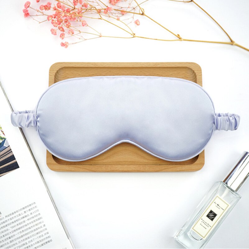 Máscara de seda para dormir 3D, mascarilla para dormir suave y Natural, parche para los ojos, para hombres y mujeres, 1 Uds.: light purple