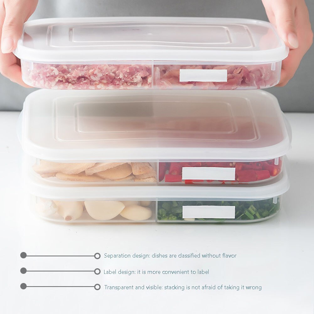 Refrigerator Organizer Storage Box Fresh-keeping Tray Can Be Stacked Food Compartment Fresh Keep Container Kitchen Tools
