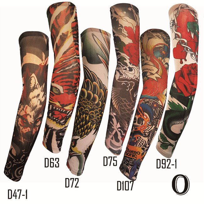 Tatovering ærme armvarmere sommer print manga til mand ærme sømløs sommer tatovering syet udendørs kvinde ride ærme: O