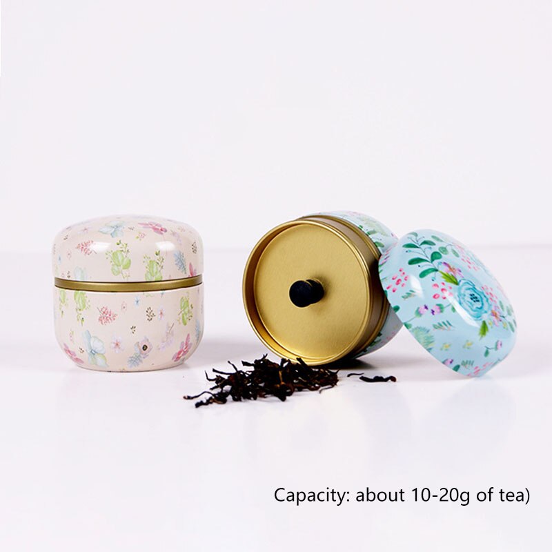 Tea Tin Box General Tinplate Household Sealed Tea Packaging Box Carrying Small Tin Cans for Japanese Scented Tea