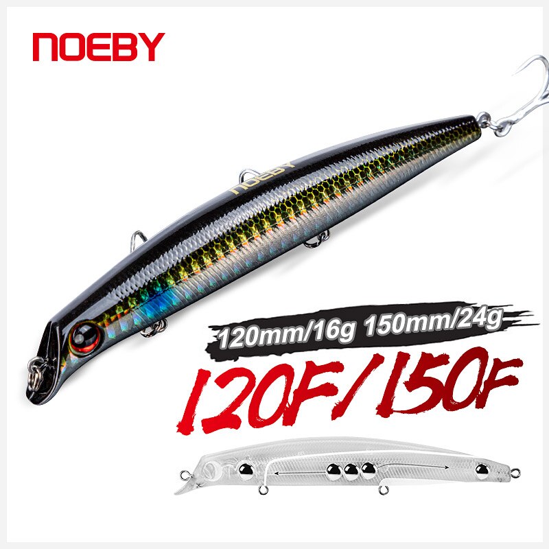 NOEBY Sasuke méné leurres de pêche 12 cm 16g 15 cm 24g flottant sans lèvres Wobblers artificiel dur appât pour bar brochet leurre de pêche