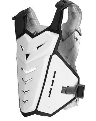 Soporte de espalda de seguridad para deportes, equipo de protección para motocicleta, protector de ciclismo, equipo de protección para carreras, protector de pecho: Blanco