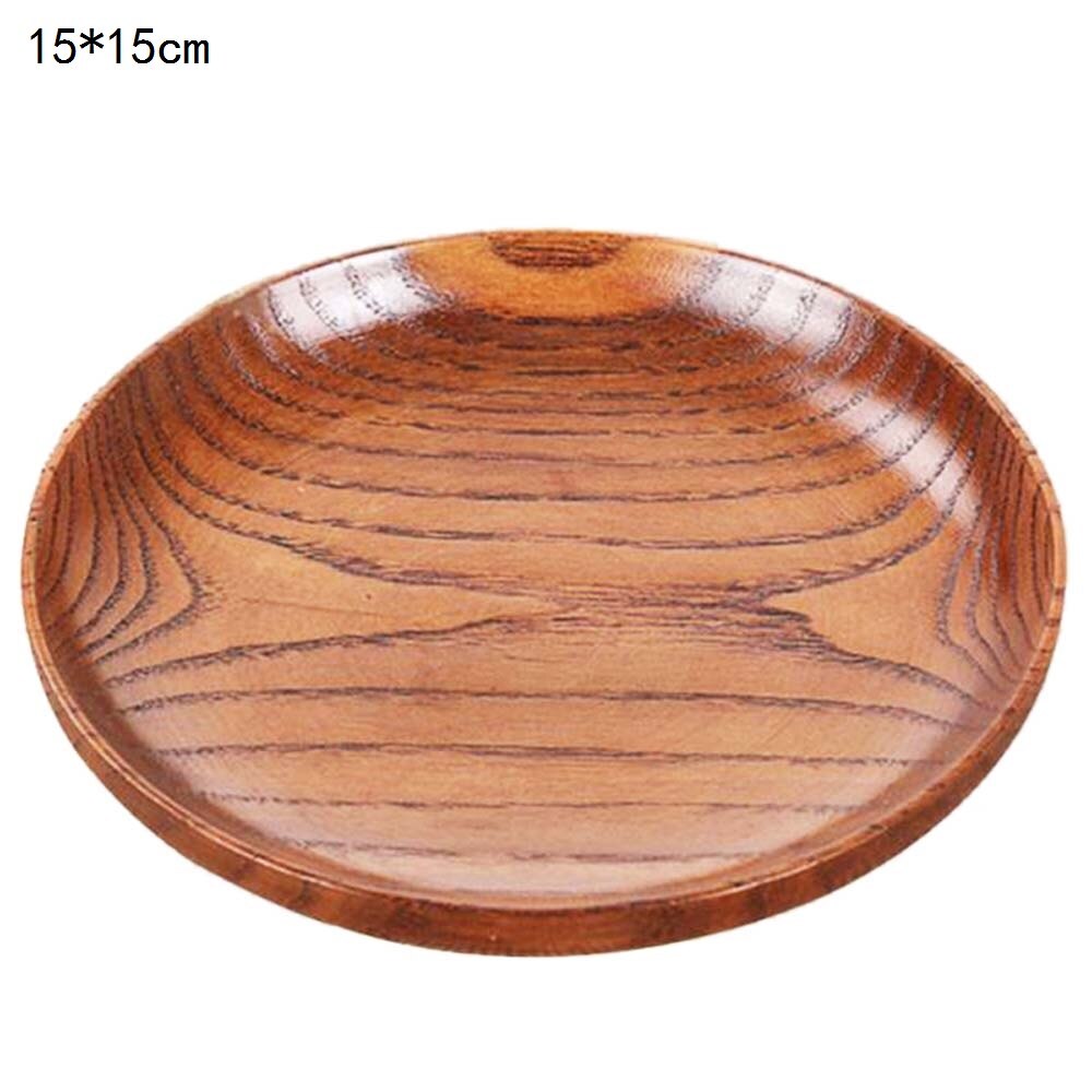 1pc bøgetræ rund middagstallerken western mad rund dessert serveringsbakke snack frugt tør frugt organiseringsholder boligindretning: 2