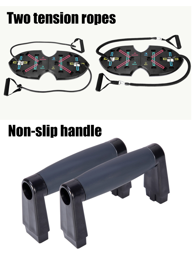 Butterfly Shape Push-up Board With Pull Rope Multifunctional Folding Push-up Stands Rack Body Building Abdominal Muscle Trainer