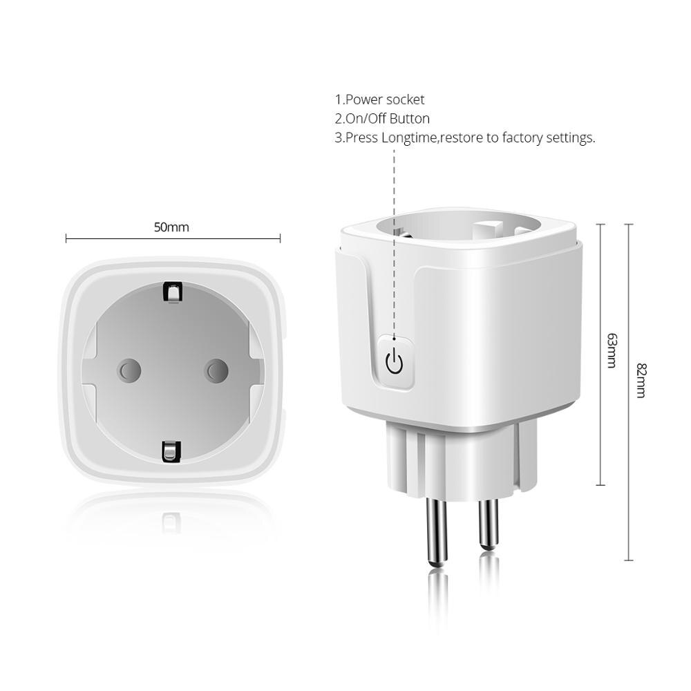 Apple Homekit Smart Control WiFi Socket Power Wall Outlet EU Plug Siri Voice Home Relay Breaker Switch Work With Apple Home kit