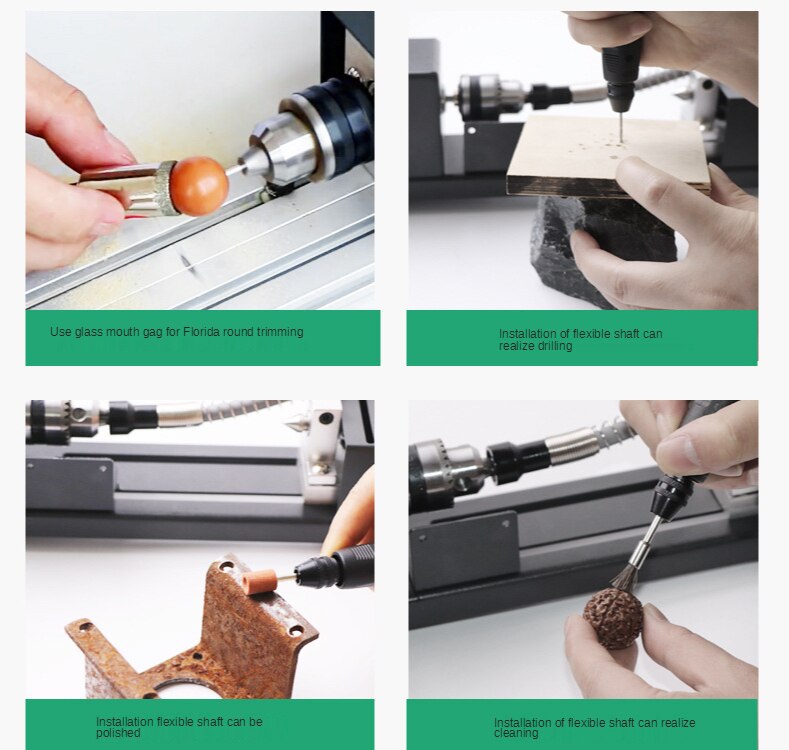 Miniature beads small lathe, grinding and polishing cutting beads, round beads beads machine, mini diy woodworking lathe