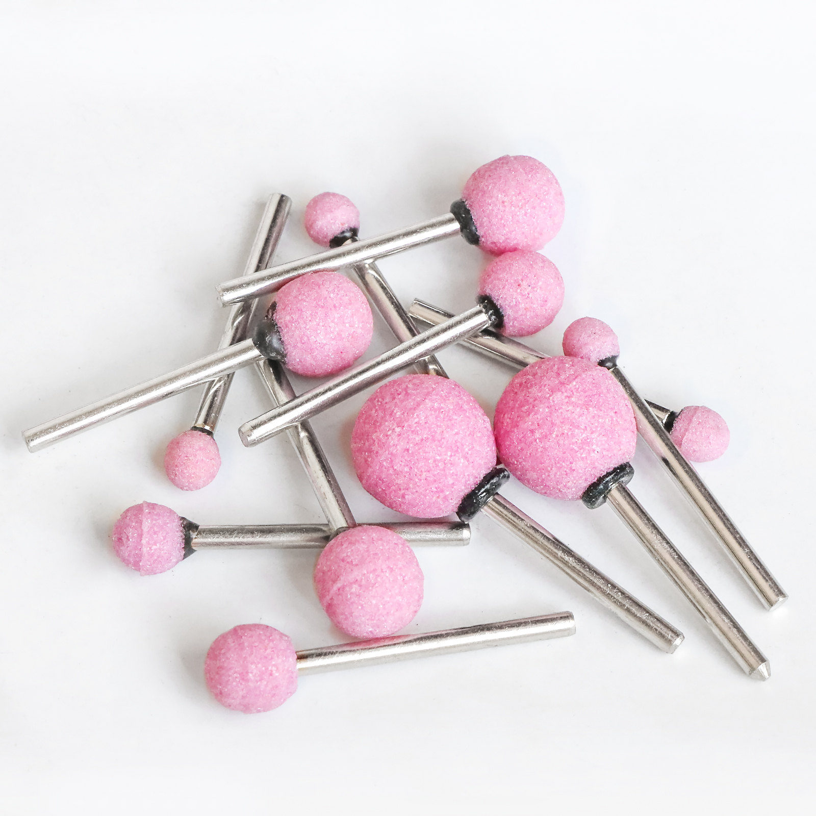 10pcs Ceramic Grinding Head Ball-type Polishing Abrasive Wheel for Rotary Tools Accessary 3mm Shaft Mounted
