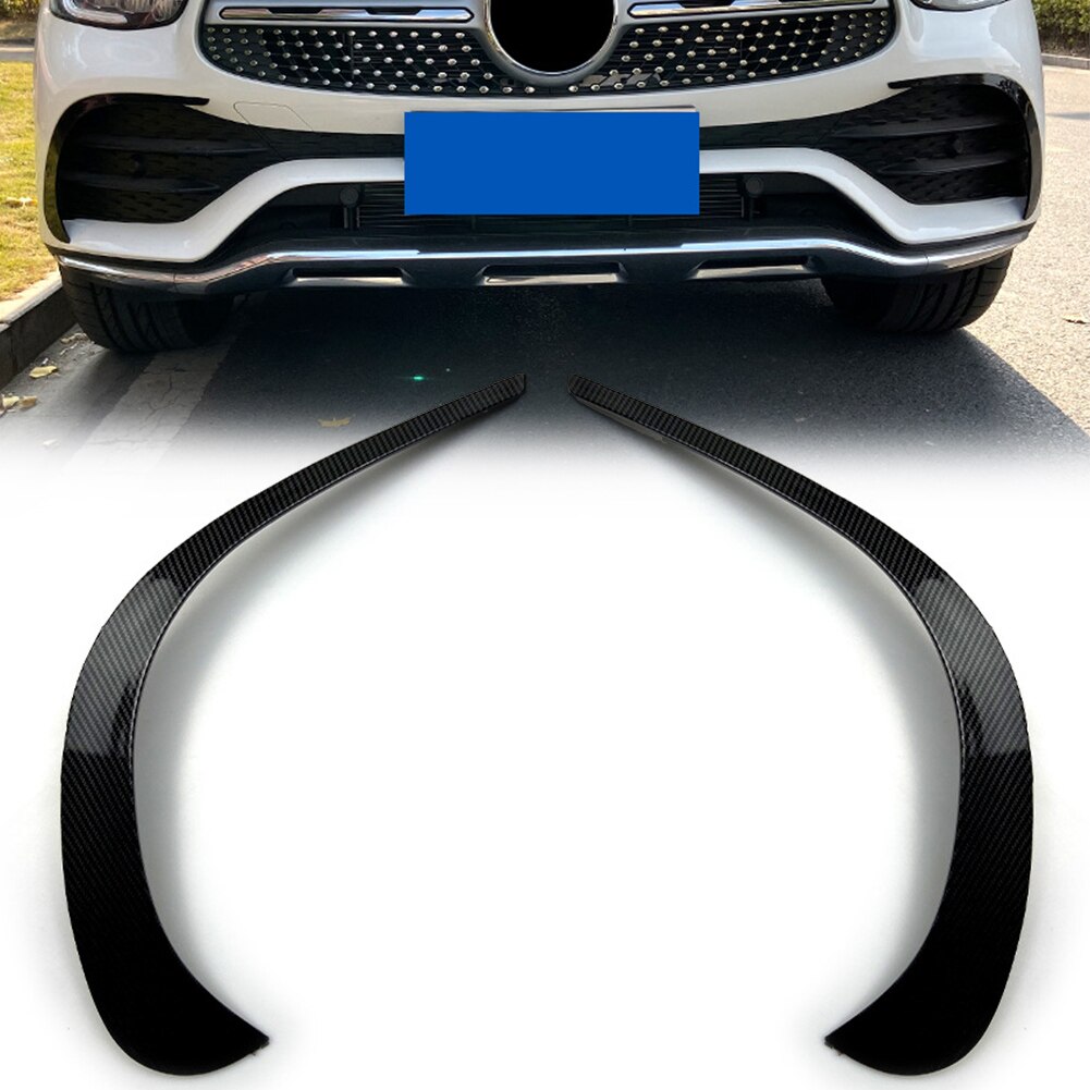 For Mercedes Benz GLC X253 GLC260 GLC300 Car Front Bumper Spoiler Air Vent Outlet ABS Trim Cover: Carbon fiber Styling