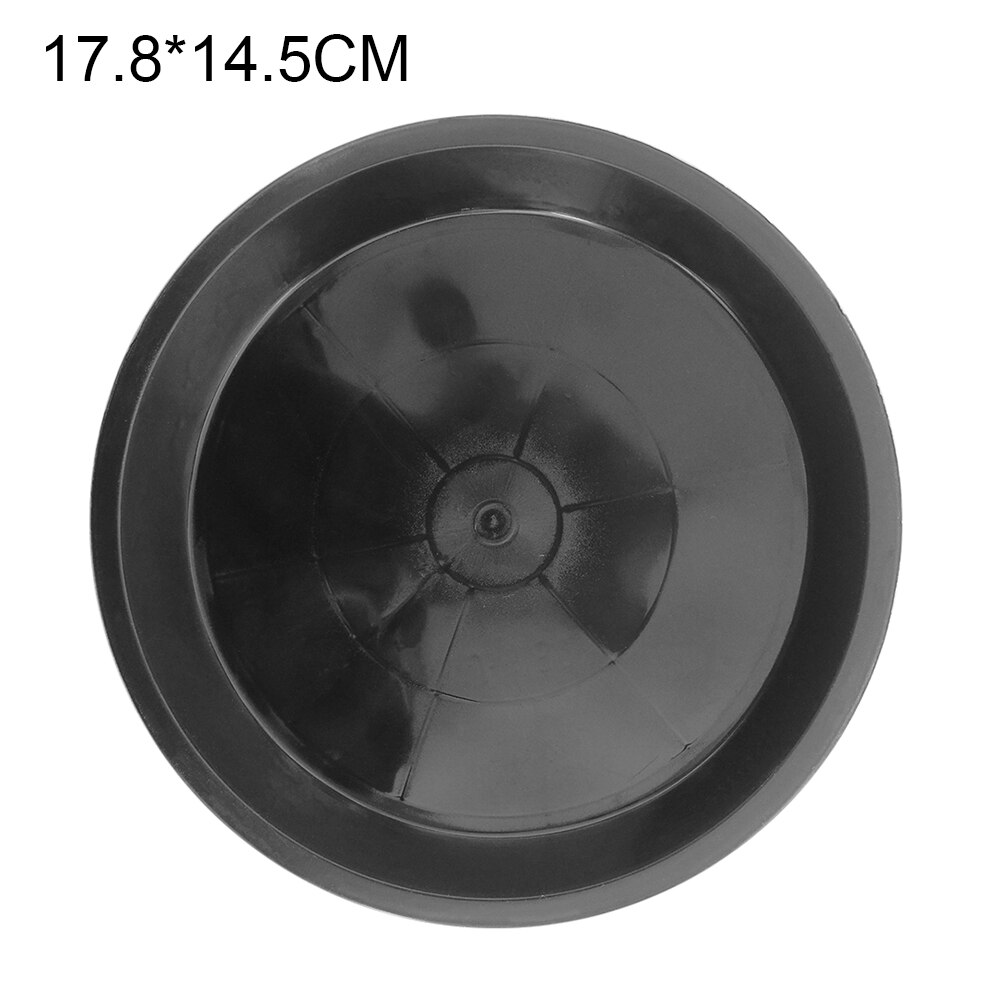 10 Pcs Plastic Garden Flower Pot Plant Saucers Water Tray Base for Indoor Outdoor JW: Black 17.8x14.5cm