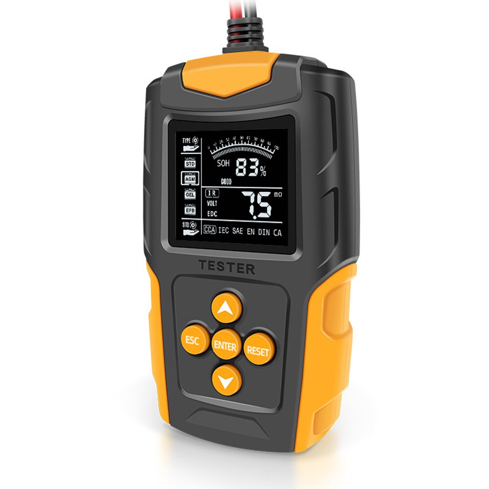 Auto Batterie Tester Batterie Analysator 12V/24V CCA 3Ah-200Ah Digitale Ladung Ankurbeln System Tester für Auto Motorrad lkw Stiefel