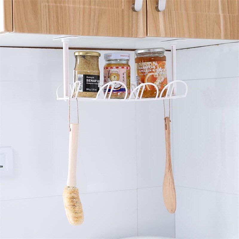 Plastic Hanging basket under desk storage rack cable management Office Wire protector Socket Holder kitchen shelf Home Organizer