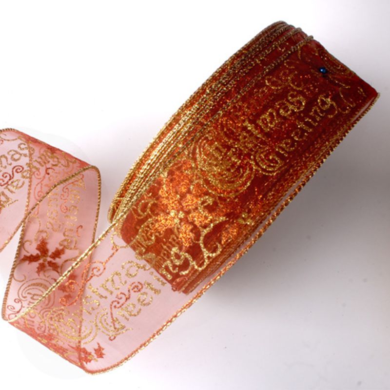 5cm breedtes 2m lengtes kerstdecoratieve linten poeder satijnen lint ambachtelijke linten kerstboomversiering strikken maken