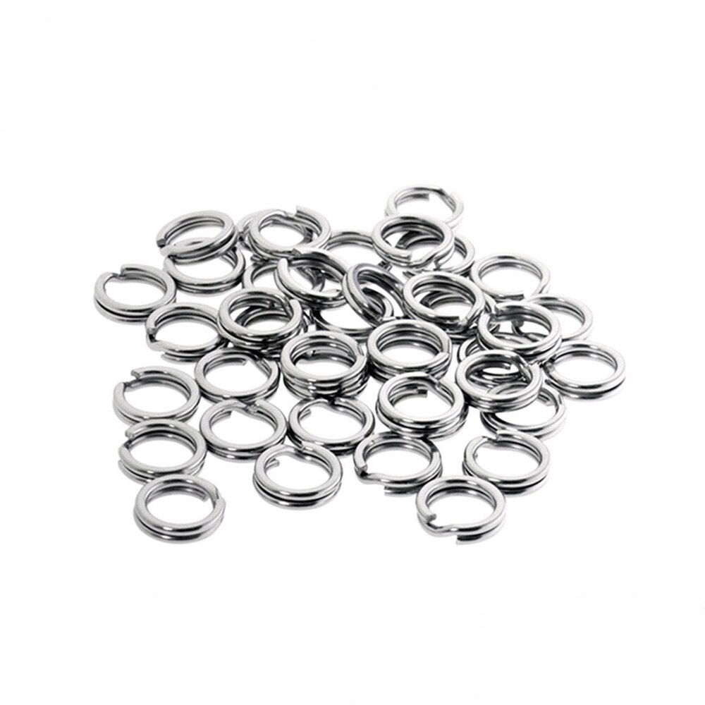 20pcs/lot Stainless Steel hook 3 /4 /5 /6 /7 Double Loop Split Tool Split Rings AccessoriesCarp Gear Swivel Lure Baits