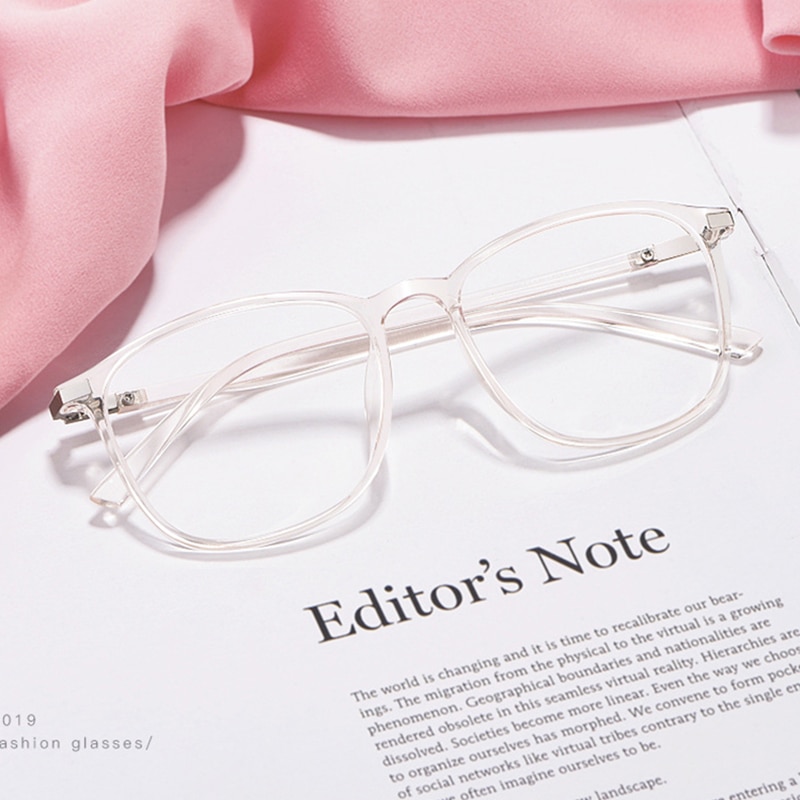 Gafas graduadas para mujer, lentes ópticas transparentes, montura completa, delgada, ultraligera, Flexible