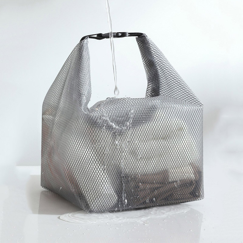 Bærbar vanntett reiseveske gjennomsiktig toalettveske med stor kapasitet sminkeorganisator bade- og toalettveske for kvinner