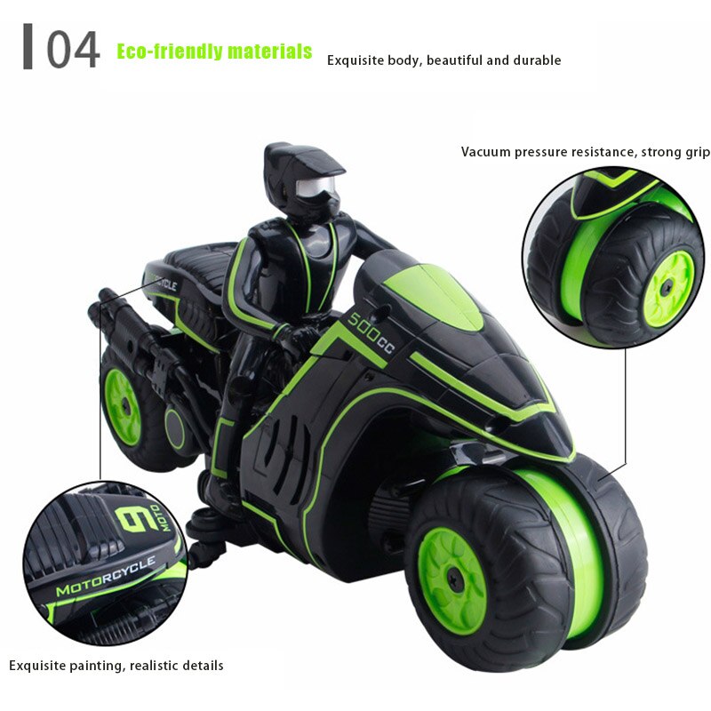 RC Motorcycle 2.4Ghz Remote Control 360 Degrees Rotating Drift Stunt Motorbike High Speed Racing Motorcyle L