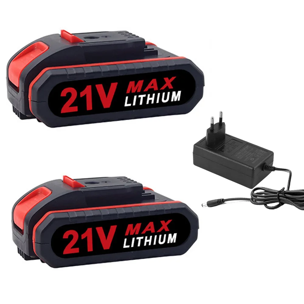 21V Cordless Impact Drill Battery Power Battery,Replace 48VF 36VF 88VF Impact Drill Battery Replacement Battery for Power Tool: Red