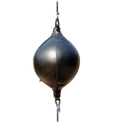 Boksesekk pu pære boksesekk refleks hastighet baller muay thai slag boxe mma Fitness sportsutstyr trening voksne oppblåsbare: full balck