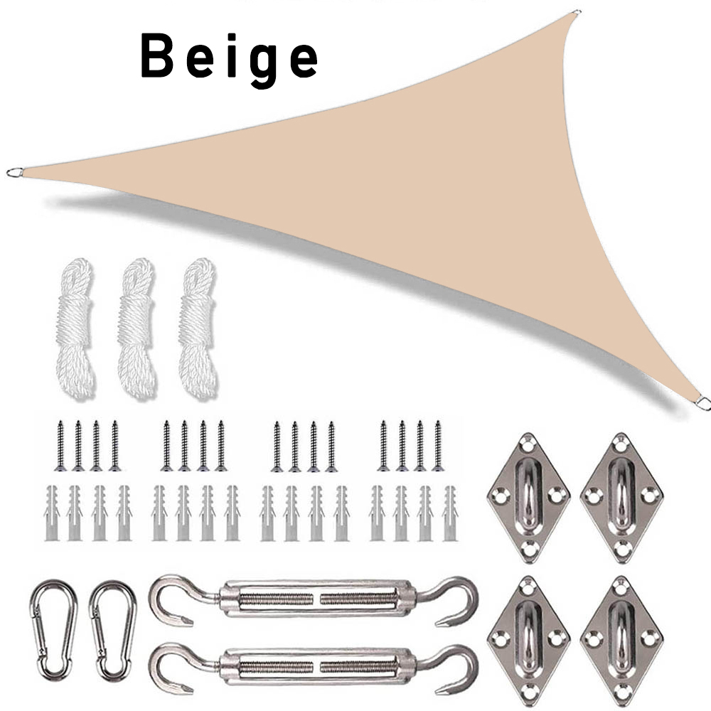 Driehoek Zon Shade Sail Canopy Uv Blok Uv-bestendig Outdoor Patio Stof Onderdak Doek Scherm Luifel Met Hardware Kit: 2*3 M / Bordeaux