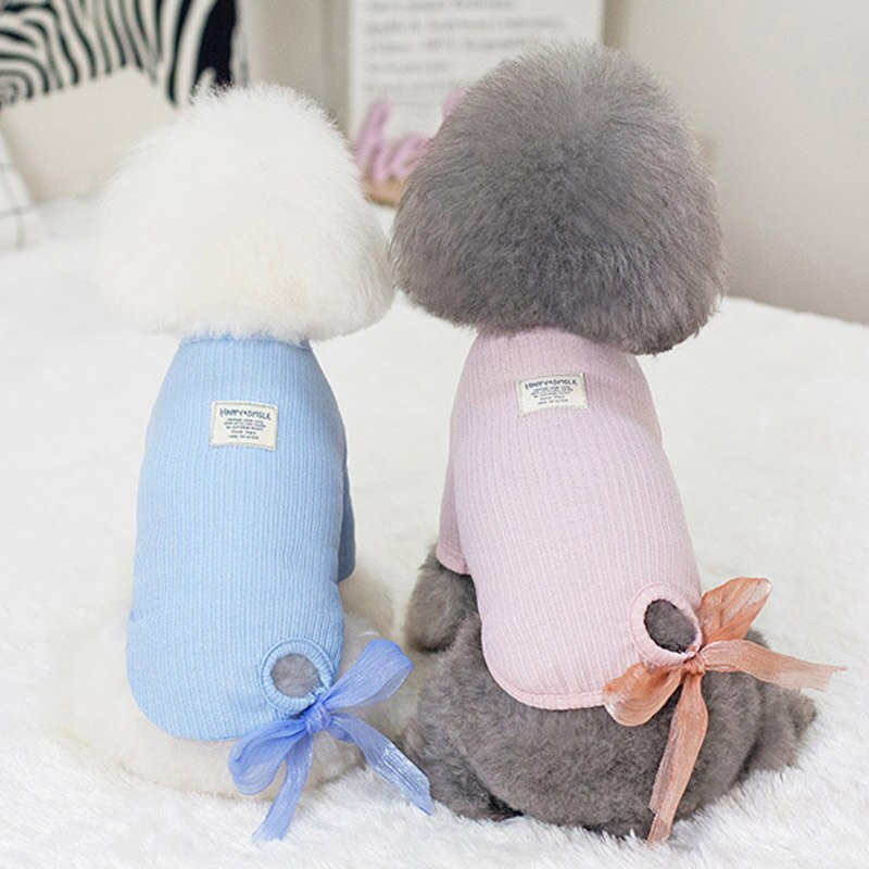 Solid Pet Clothes For Small Medium Dogs Costume Chihuahua Pets Dogs Clothing Dog Clothes Bow Tie Accessories Small Puppy Outfit