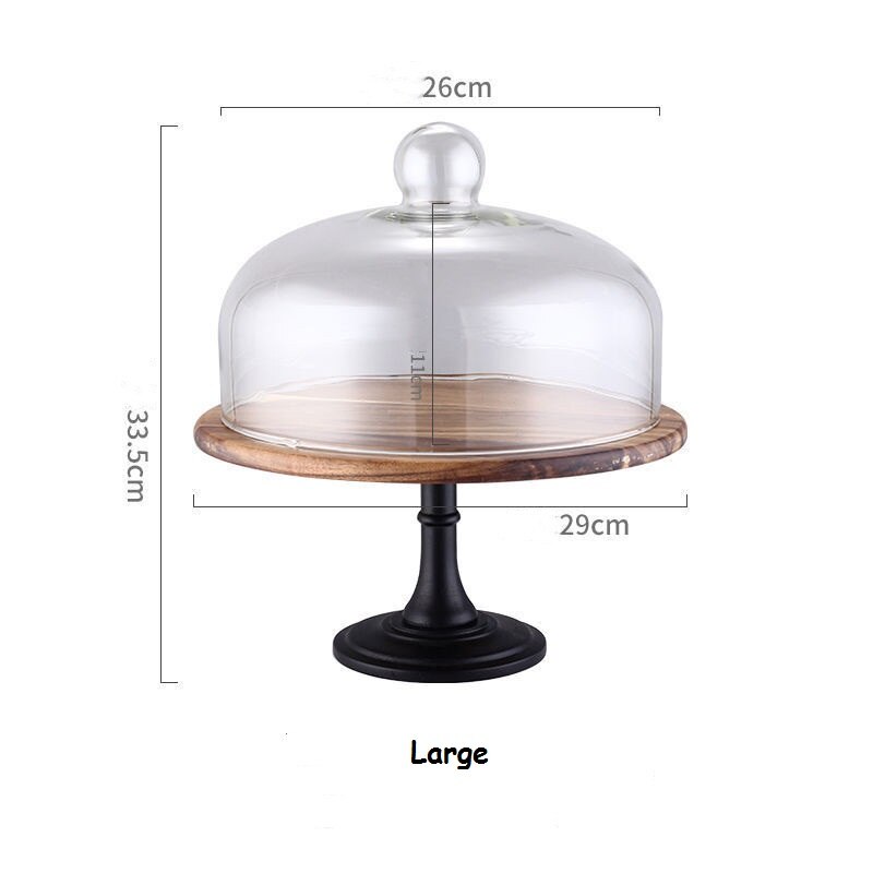 Wooden High Base Cake Plate Stand Dessert Plate Wedding Party Cake Dessert Plate Tray Wooden Dishes Wood Serving Tray Cake Cover