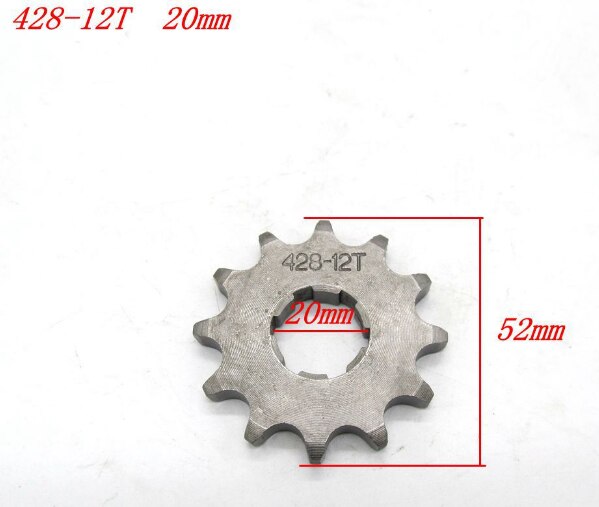 universell tilbehør motorsykkel 12t 14t 16t 15t tenner 20mm 17mm 428 kjede tannhjul tannhjul lite svinghjul: 2