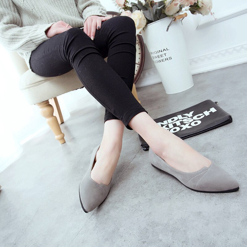 Femmes chaussures troupeau ballerines femme printemps chaussures pour travail chaussures plates en tissu doux mocassins sans lacet femmes enceintes chaussures plates