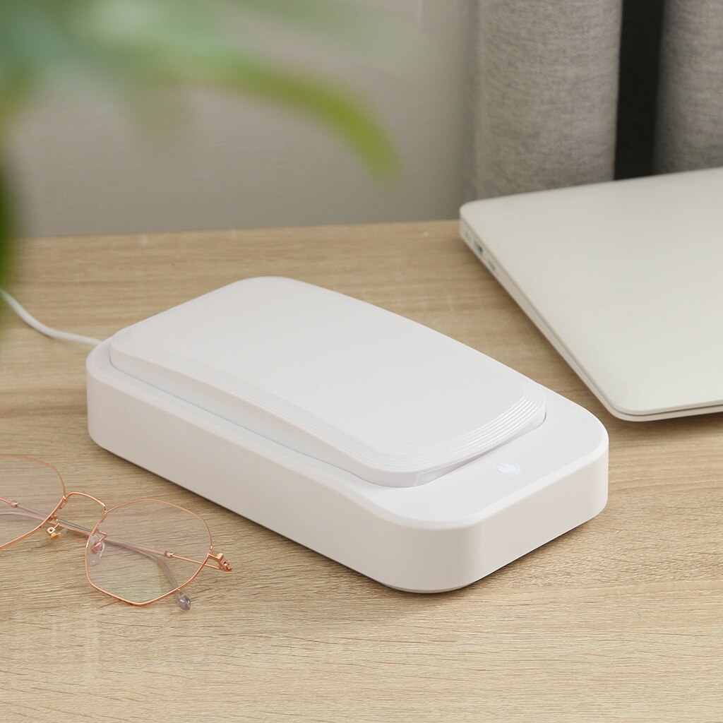 Bärbar uv-sterilisatorbox trådlös laddningsbox för mobiltelefon usb uv-ultraviolett sterilisator hushålls uv-sterilisatorer #g40
