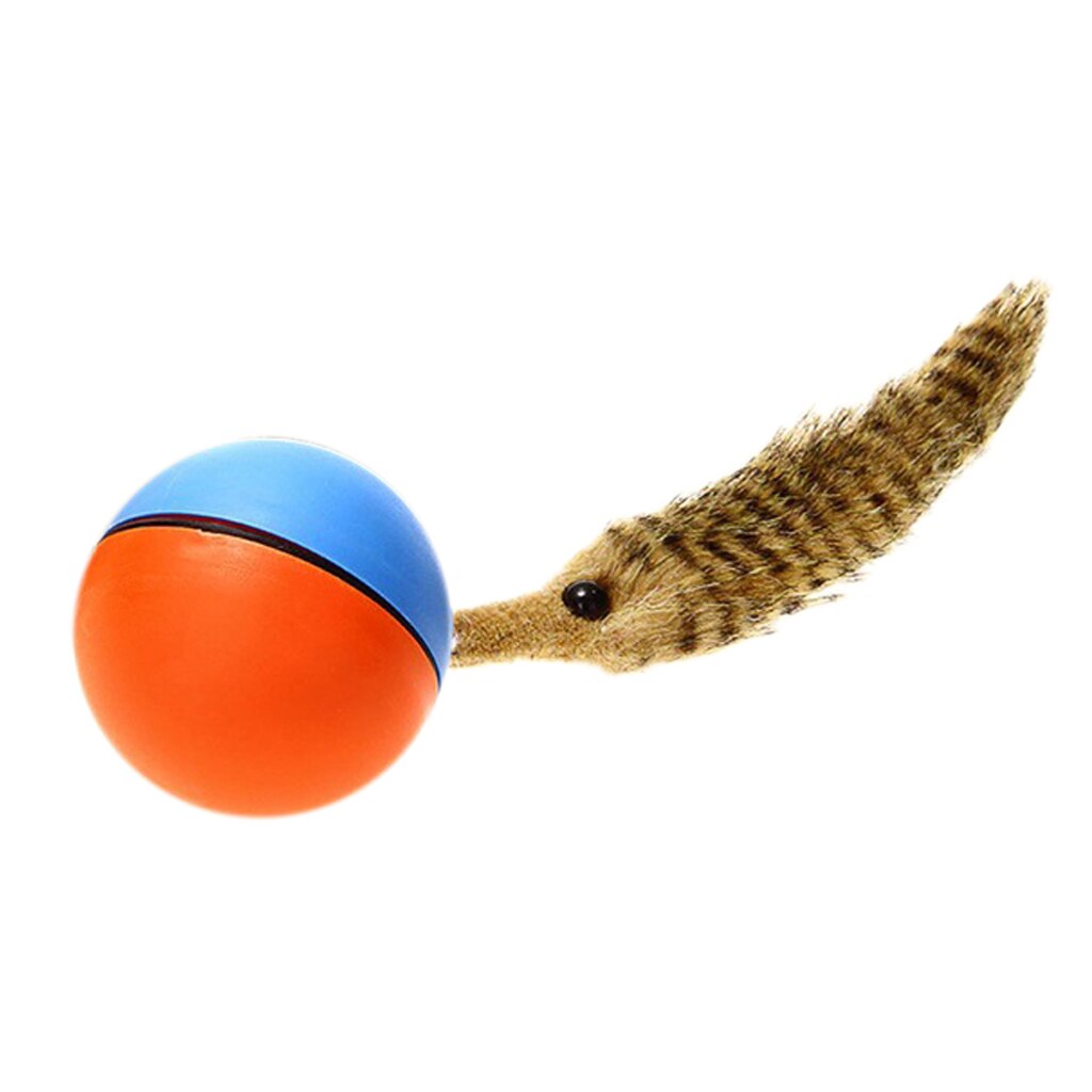 Lovely Pet Dog Cat Weasel Motorized Rolling Ball Appears Jump Moving Toy