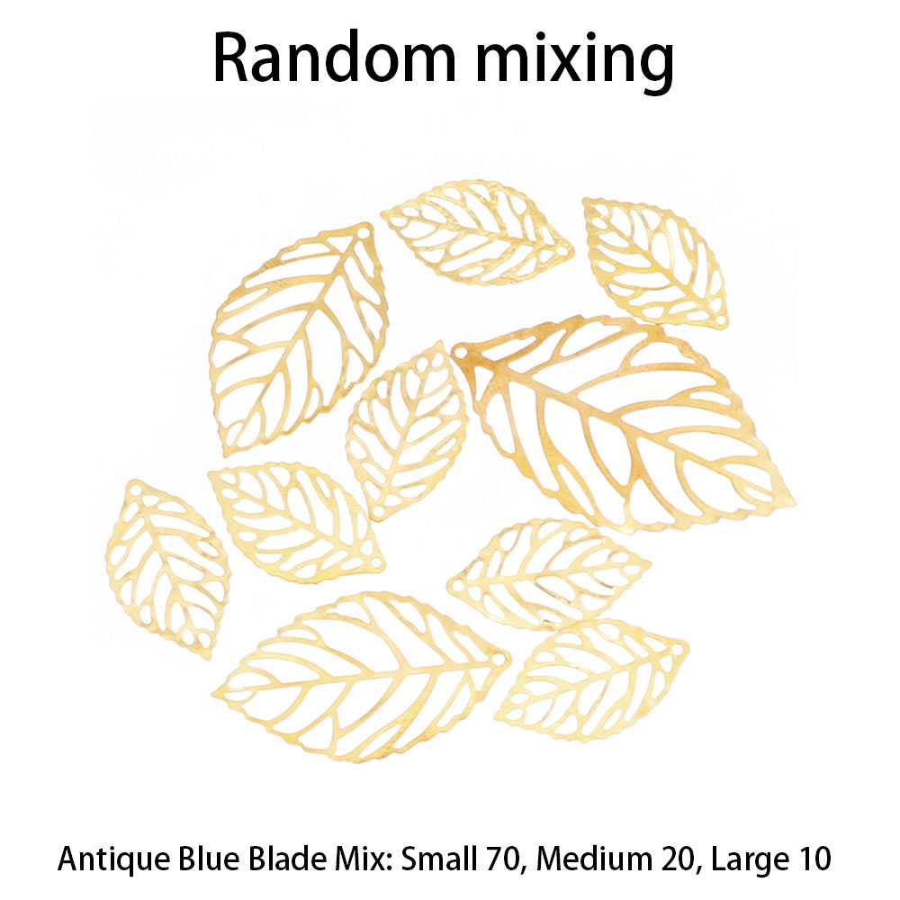 100 stuks ambachtelijke holle bladeren hangers klassieke multifunctionele metalen blad charme geavanceerde DIY filigraan sieraden maken accessoire: YELLOW