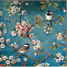 Needlework,DIY cross-stitch,Full embroidery kit,Plum Flower Lucky Bird print pattern cross stitch wall home decor: Bird 01 / cotton