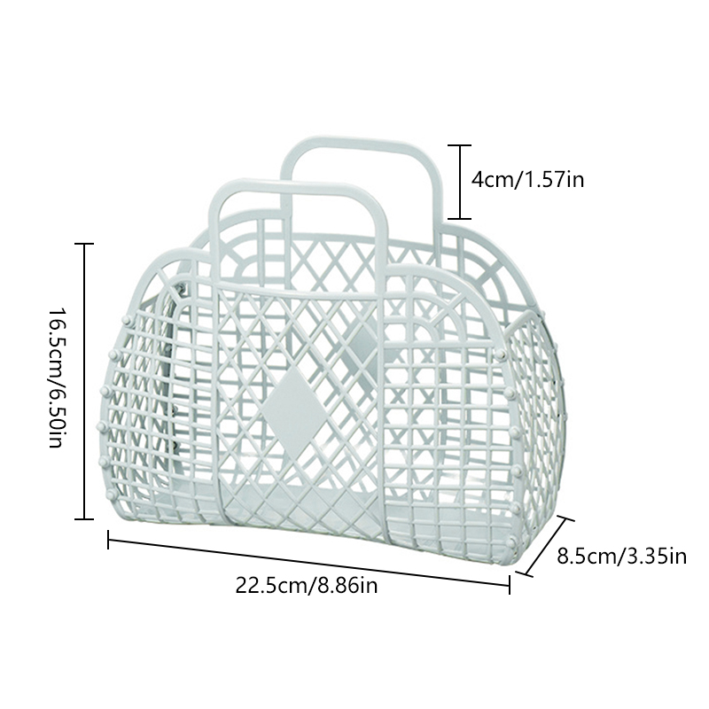 Wasmand Gaas Holle Handtas Zomer Vrouwen Plastic Badmand Wasmand Thuis Organizer Jelly Strand Draagtas