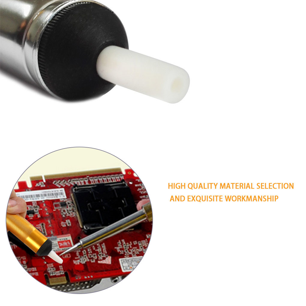 Soldering Iron Suction Pump Remover Solder Sucker Press Removal Pen Househole Work Tool with Replacement Nozzles