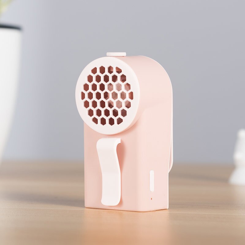 USB Mini Portable Cooling Fan Cooler 800MAh Summer Refrigeration Personal Clothes Clip Fans Ultra Quiet Wearable Air Conditioner: Pink