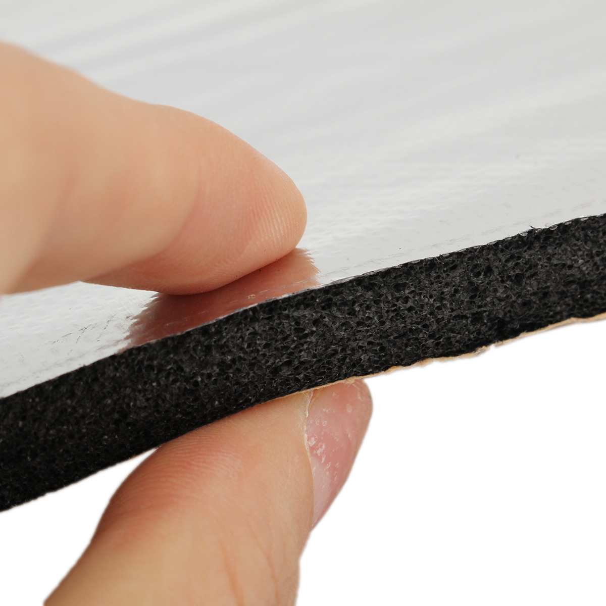 12pcs 10mm Car Sound Mat Proofing Deadener Heat Noise Insulation Deadening Mat Hood Closed Cell Foam 50*30cm