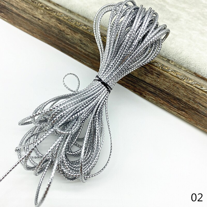 Ficelle dorée de 10 yards, ruban pour emballage de mariage et noël, corde décorative pour bricolage artisanal, fournitures de fête