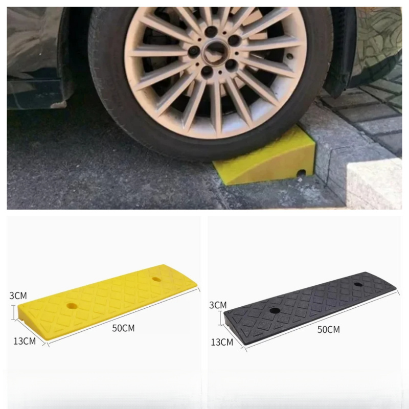 3 cm hoge auto-toegangshelling driehoek pad snelheidsreductiemiddel duurzame drempel voor auto motorfiets zware rolstoel rubberen wiel x1