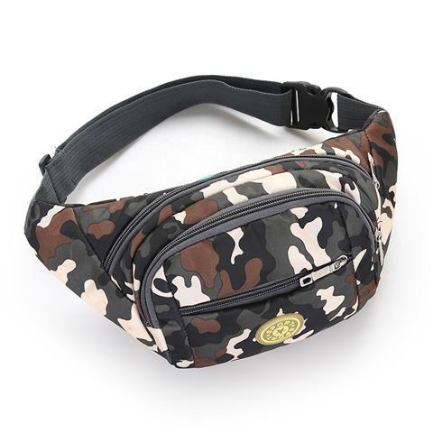 Colorful Waist bag Waterproof Travel Fanny Pack Mobile Phone Waist Pack Belt Shoulder Bags crossbody bags for men and women: Green camouflage