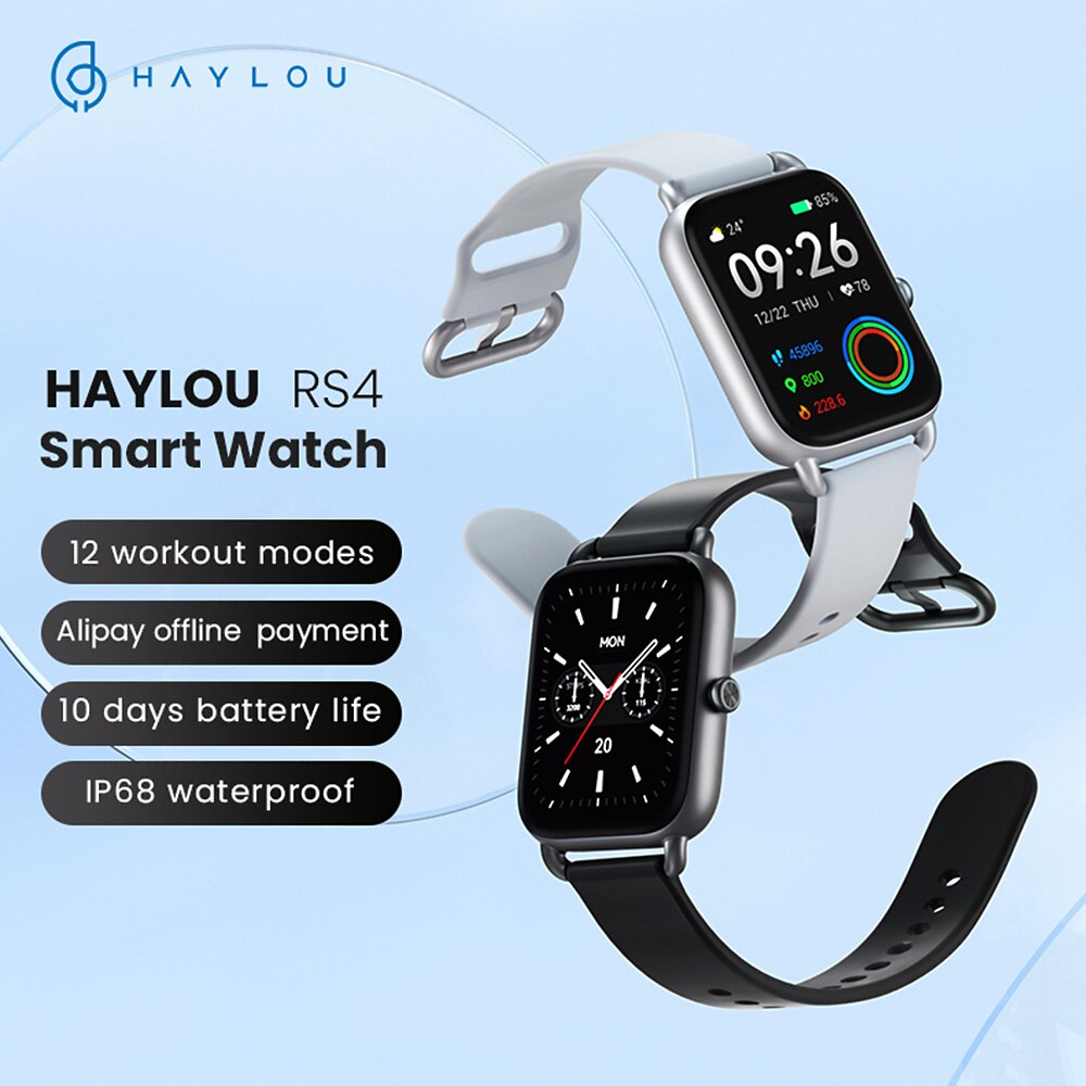 Haylou RS4 LS12 Smart Horloge IP68 Waterdichte 12 Sport Modus Bloed Zuurstof Hartslagmeter Fitnesstracker Smartwatch Mannen Vrouwen