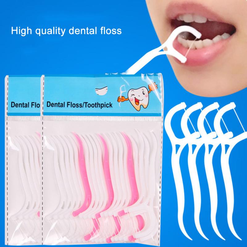 50Pcs Persoonlijke Flossers Oral Floss Tooth Pick Tandenstokers Tanden Care S8jN