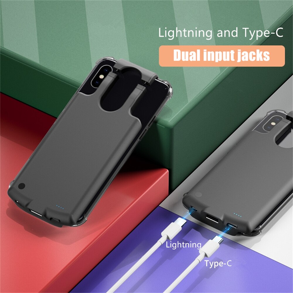 10000mAh Universal Power Bank Cover For iPhone 5.5-6.5 inch External Battery Cases Portable Charger Poverbank Adjustable Case