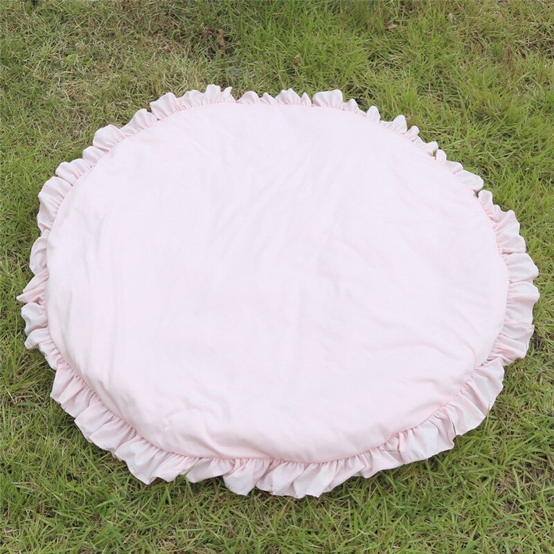 Baby Klimmen Mat Baby Speelkleed Kid Bloem Patroon Kussen Kinderen Tapijt Kinderen Tapijt Ronde Kind Veiligheid Beschermende tapijt: pinke